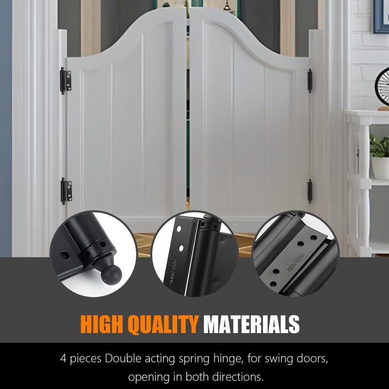 4 Pack 3’’ Double Action Hinges, Double Swing Hinges Swinging