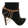 Women Fashion Jewelry Boot Bracelet Shoe Charm Gold Metal Chain