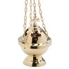 NKlaus censer with cross chain 80cm brass incense burner deco