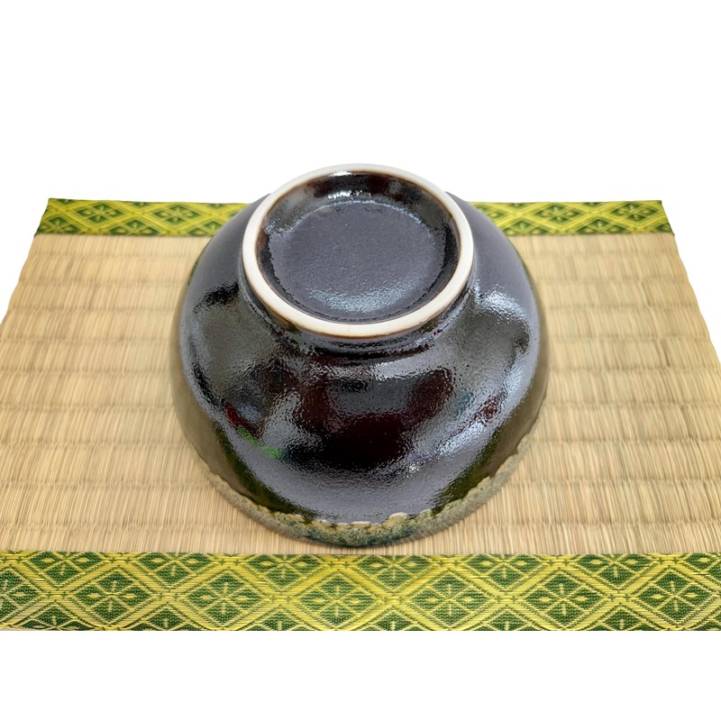 Japanese Ceramic Matcha bowl 5.2 Inches Diameter Tenmoku Mino Ware