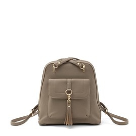 Gratante abb-g0026 Women's Cross-Shoulder 2-Way Mini Backpack, grey beige