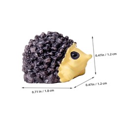 Totority 10Pcs Mini Resin Hedgehog Statues Adorable Animal Decor for Mini Gardens Lawn Landscape and Creative Durable Detailed Hedgehog Figurines