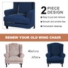 Eco-Ancheng Wingback Chair Slipcover 2 Piece Wingback Chair Cover Spandex