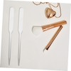 BIUDECO 2pcs Stainless Steel Makeup Spatula Long Handle Cosmetic Mixing