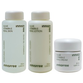 Innisfree Olive Vitamin E Real 3 types (skin + lotion + cream) / 이니스프리 올리브 비타민 E 리얼 3종구성(스킨+로션+크림)