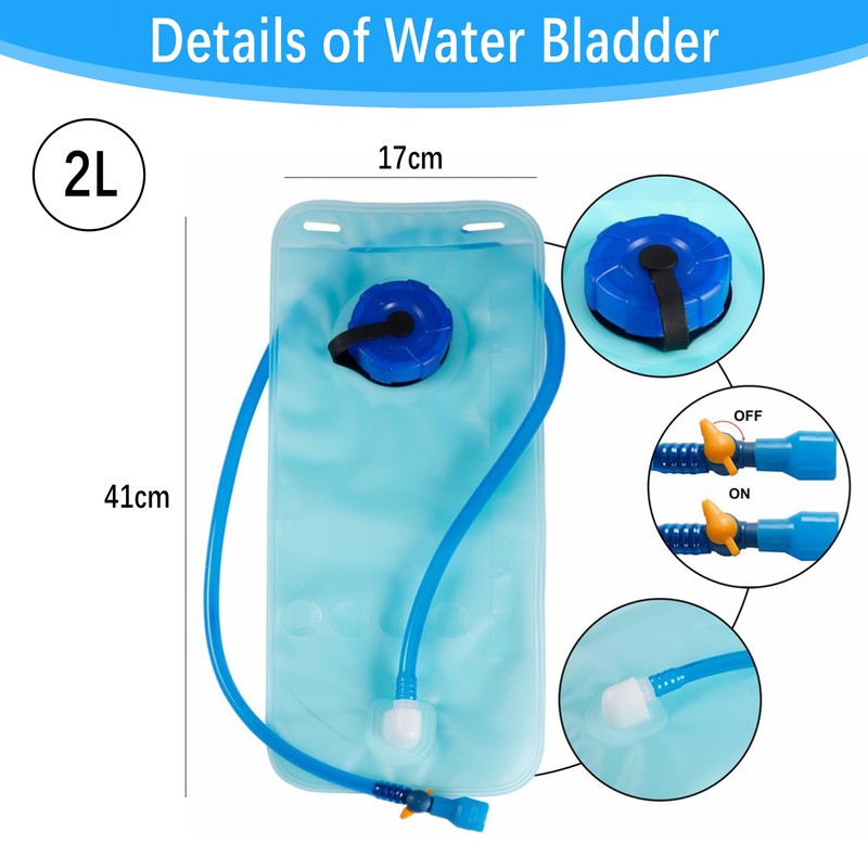 XFLYP Hydration Backpack with 2L Hydration Bladder, 5L Ultralight Hydration