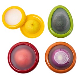 Joie Food Saver Set, Avocado, Tomato, Onion, and Lemon Stretch Pods, Silicone, One Size, 4 Count
