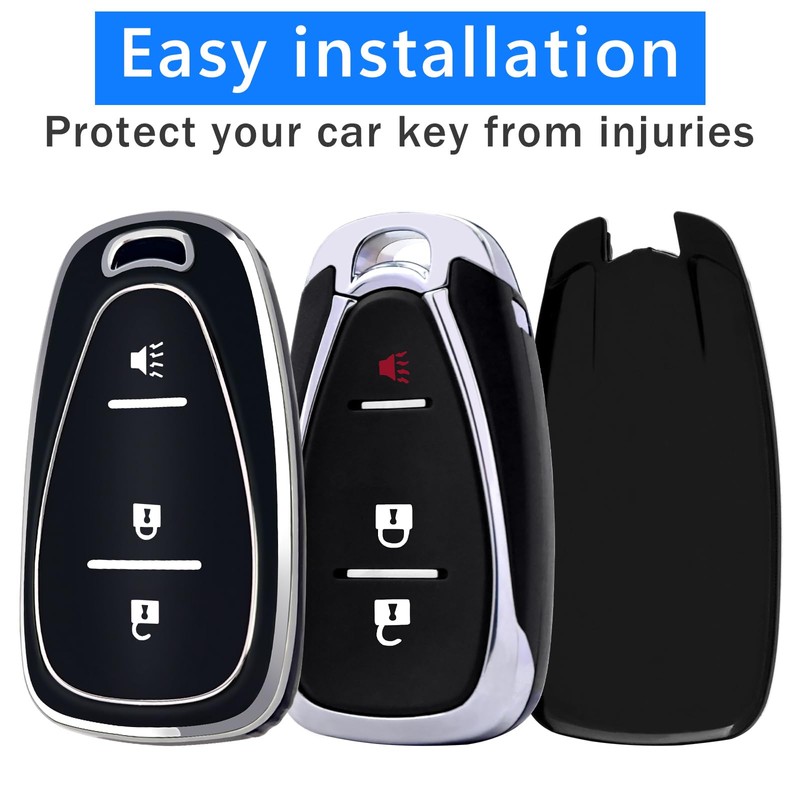 XIYANG TRADE for Chevy Key Fob Cover with Keychain,Soft TPU