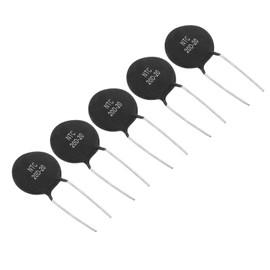 PATIKIL NTC Thermistors Resistors, 5Pcs 20 Ohm NTC20D-20 High Sensitivity Current Limiter Temperature Sensor for Measuring Temperature Black