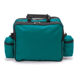 Hopkins Medical Products Mark V Shoulder Bag with Lock, HIPAA Compliant Lockable Zippers for Security, Adjustable Straps and Reinforced Bottom, Fold-Down Compartment, 13x11.25x7.5 inch, Teal