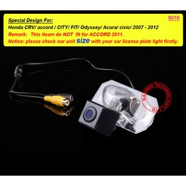 HD Backup Camera for Car, Waterproof Rear-View License Plate Car Rear Reverse Parking Camera Replacement for Honda CRV Accord City FIT 2013 Odyssey Acura Civic 2007-2012