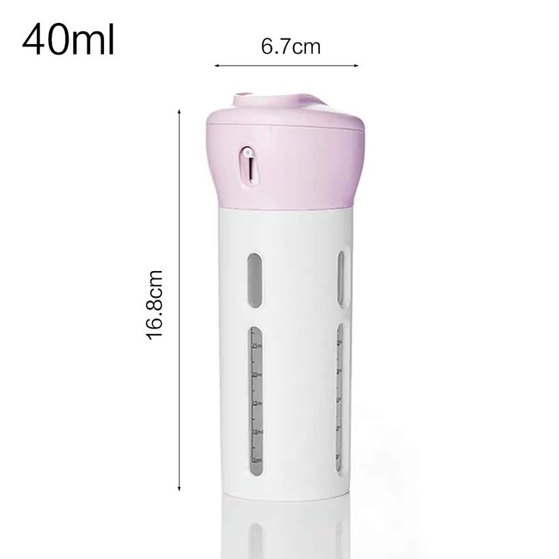 Portable Shampoo Gel Dispenser 4 in 1 Leakproof Rotatable Bottles