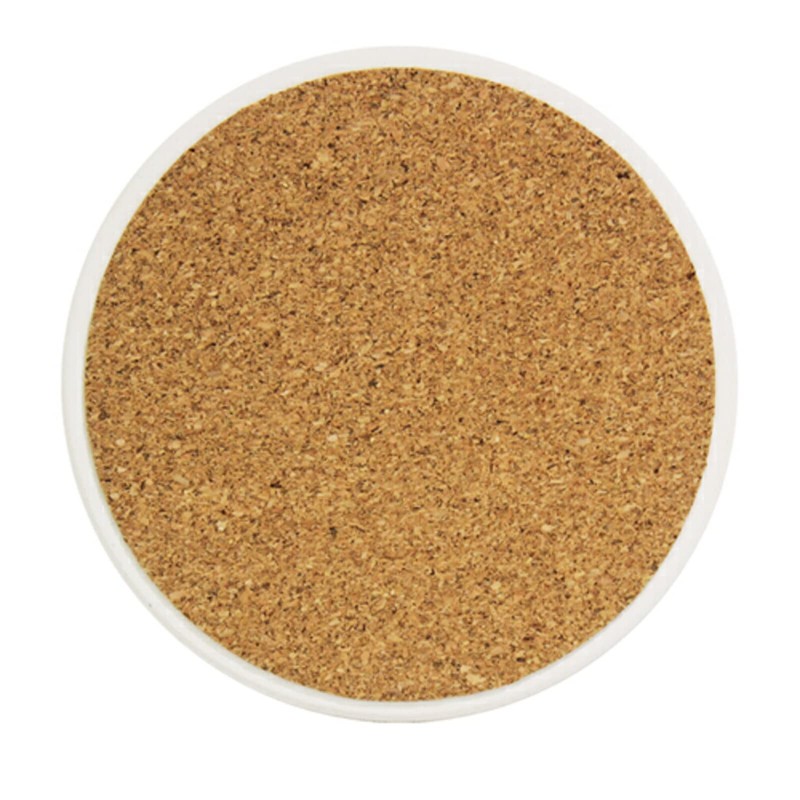 Vibiliyou 4PCS Coasters with Cork Base Desktop Protection Mat Absorbent