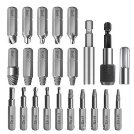 33 Piece Screw Extractor Set for Damaged Screws Easy Out Stripped Screw Extractor Kit Stripped Kit for Broken Bolt All-Purpose HSS Remover Set for Broken Screws of Any Size