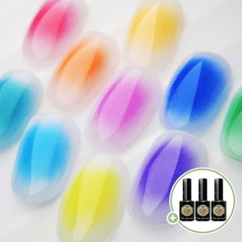 DIAME Diamy Baby Boomer Vivid Rush Syrup Gragel Cheek Nail 10 Piece Set / 다이아미 베이비부머 비비드러쉬 시럽그라젤 치크네일 10종 세트