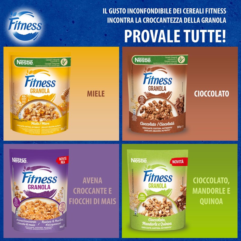 FITNESS Granola Miele con Avena e Cereali Integrali 300g