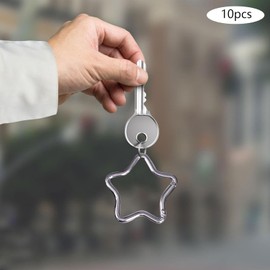 10Pcs Five Pointed Star Shaped Carabiner Heavy Duty Keyring Hook Small Carabiner Keychain Clips for Home Fishing Camping Hiking Accessory and Keychain Carabiners