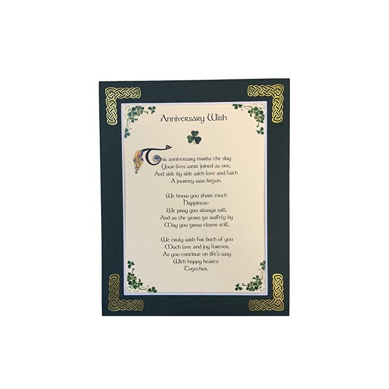 Anniversary Wish - 8x10 Blessing with Green Matting