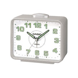 Casio TQ218/8 Travel Alarm Clock, Silver