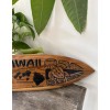 Handmade Hawaiian Hand Made 20" Carved Wooden Surfboard Airbrush Beach