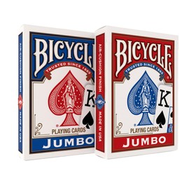 Novelty Baraja Poker Bicycle Jumbo con 56 Naipes, colores surtidos