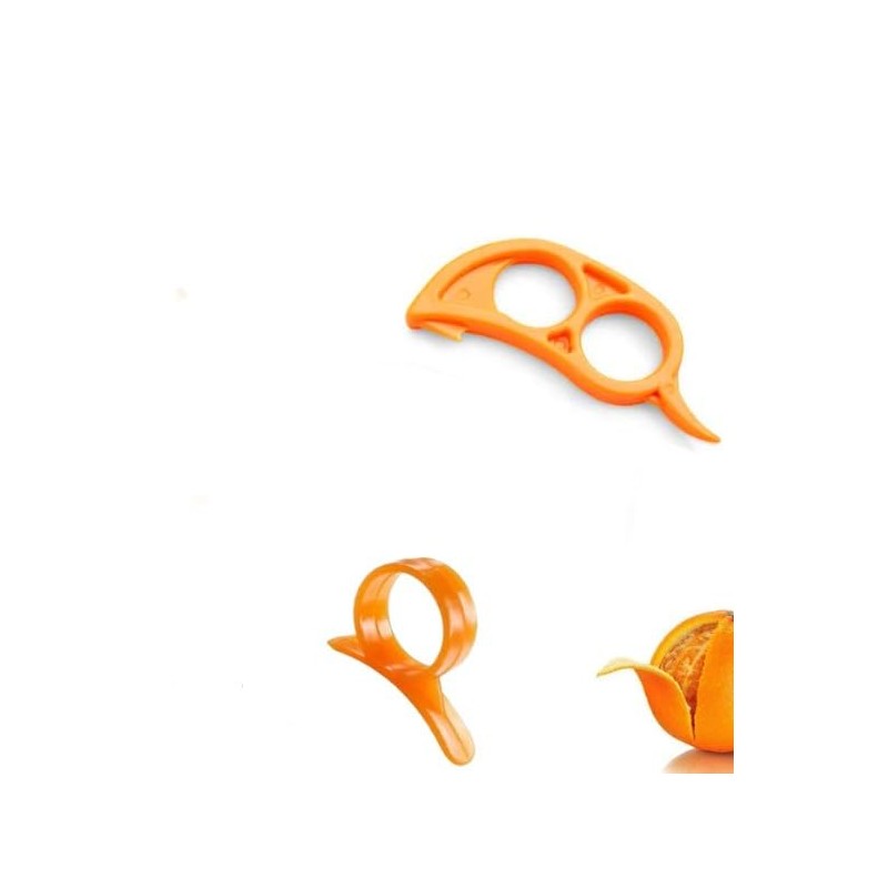 2Pcs/Set Orange Peeler Tools Citrus Peel Cutter Plastic Easy Fruit