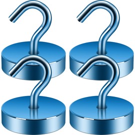 Neosmuk Magnetic Hooks, Cruise Ship Essentials, 8lb+ Heavy Duty Magnetic Hooks for Cruise Cabins, Refrigerator, Grill, Hanging, and Travel | Extra Strong Must-Haves Magnet Hook,RoyalBlue