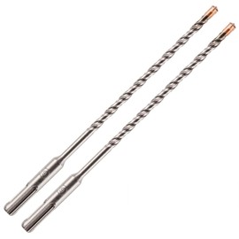 Pack Of 2-6mm x 310mm Long SDS Plus High Performance Hammer Drill Bits, Professional Tungsten Carbide Cross Tipped Masonry Drill Bit For Brick, Concrete, Stone, Granite. 6mm SDS Drill Bit