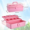 BTSKY 3-Layer 16-Inch Clear Plastic Dividing Storage Box Craft Organizer