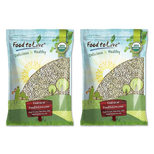 Organic Sprouted Sunflower Seeds, 16 Pounds — Non-GMO, Kosher, No Shell, Unsalted, Raw Kernels, Vegan Superfood, Sirtfood, Bulk