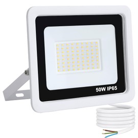 Mille Lucciole LED Outdoor Spotlight 50 W Neutral White 4500 K 5000 LM Headlight 72 LED IP65 Waterproof Outdoor Spotlight White for Bright Garden Garage Sports Field Yard Floodlight