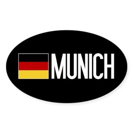 CafePress Germany: German Flag & Munich Oval Car Bumper Sticker