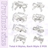 PH PandaHall 8pcs 4 Styles Bowknot Shoe Clips, Platinum Sparkling