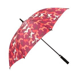 BiggDesign Compact Travel Umbrella, Mini Rain and Sun Umbrella with UV Protection, Ultra Lightweight, Manuel Opening, Portable, 8 Ribs Folding Umbrella For Women (Red - White)
