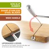 DGLOZE Wooden Cheese Slicer, Cheese Cutter Board with Stainless Steel