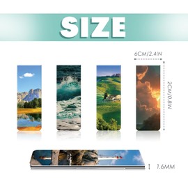 30 Pieces Bookmark, Magnetic Bookmarks for Women, Men, Book Lovers, Bookmarks Bulk for Students Teachers Reading, Natural Landscape Bookmark