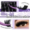 B&Q Fluffy Lash Clusters Kit Full,300D Thick Cluster Eyelash Extension