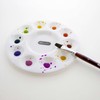 BAZIC Paint Palette 10 Mixing Round Tray, Plastic Paint Pallets