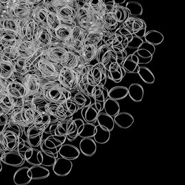 1200 gomas transparentes para el cabello, elásticas transparentes de polibanda para mujeres y niños, trenzas de pelo – fuerte – estirado – reutilizable