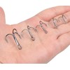 Silver Treble Fishing Hook Triple Barbed Hook Strong Round Bend