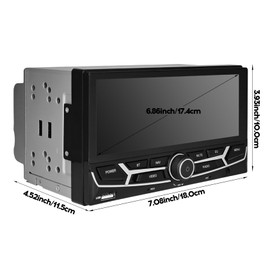 2024 Latest Original Car Style 6.9inch 2+32GB IPS Full Touch Screen Android Car Radio Audio Video Stereo Player for 2Din Raido Model with CarPlay Android Auto WiFi BT MirrorLink GPS Navigation