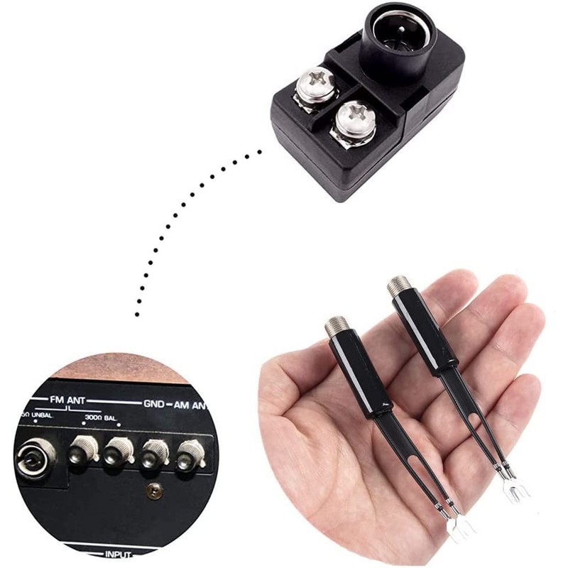 LIKENNY Antenna Integrator Separator F-Type 75Ω-300Ω Female Feeder Antenna Converter