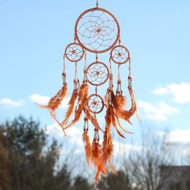 Pink Pineapple handmade dream catcher with silver beads, 12 cm diameter, 35 cm long