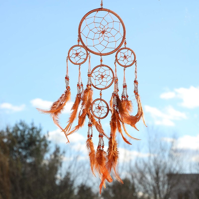 Pink Pineapple handmade dream catcher with silver beads, 12 cm