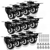 1.5" Casters Set of 12 Heavy-Duty Industrial Caster Wheels PU
