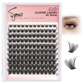 EYEVIS Lash Clusters Eyelash Clusters 120PCS D Curl Lashes Clusters Volume Soft Cluster Eyelash Extensions 8-16mm Comfortable DIY Cluster Lashes with Thin Band(Volume,8-16mm)