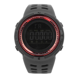 Men Digital Watch Waterproof Clear Display Date Alarm Clock Electronic Watch for Students Red