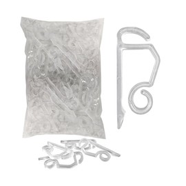 Gutter Hooks for Outdoor Fairy Lights - Pack of 24 - Plastic Gutter Holder for Outdoor Use - Hooks for Attaching Light Net Light Tube to the Gutter Set of 24