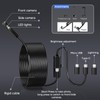 Endoscope Borescope with 8+1 Adjustable LED Lights, 11.5/16.4 FT Semi-Rigid