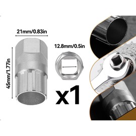 Emezddo Bicycle Cassette Tool, Sprocket Puller Accessories, Cassette Puller, Freewheel Remover Repair Tool, Compatible with Shimano Bicycle, Used for Home Repair Workshop